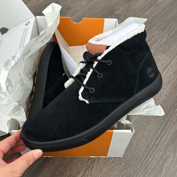 TIMBERLAND ASHWOOD PARK WARM LINED CHUKKA black suede size 10 - Picture 1 of 7
